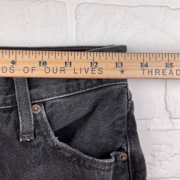 Levis‎ Jeans Women 25Wx30L ACT 26x28 Black Baggy Dad PC9-A3494-0018 Distressed - Picture 10 of 15